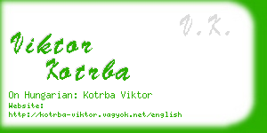 viktor kotrba business card